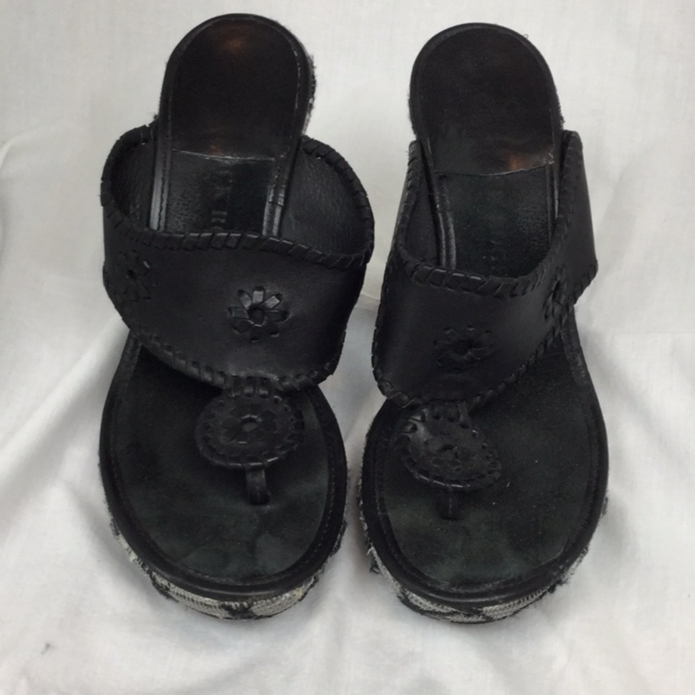 Like New, Jack Rogers Patterned Wedges